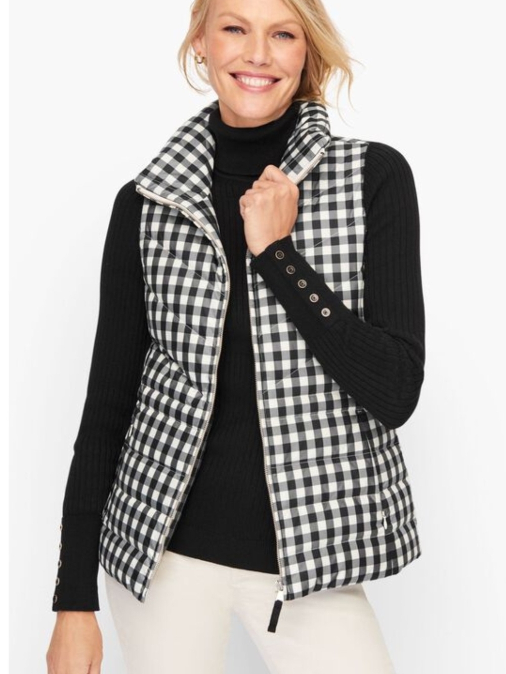 Talbots | Down Puffer Vest | Buffalo Check | NWT